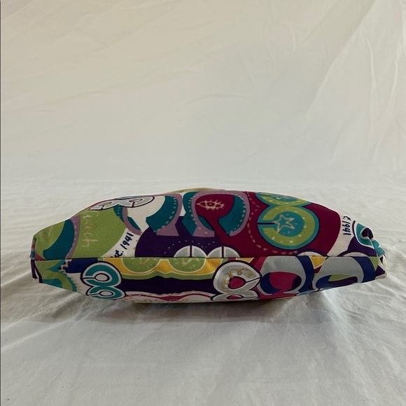 Coach Signature Poppy Graffiti Crossbody Shoulder Bag F19454 Gold Multicolor - Picture 9 of 12